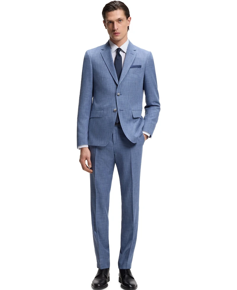 Boss by Hugo Men's Striped Performance-Stretch Slim-Fit Dress Shirt