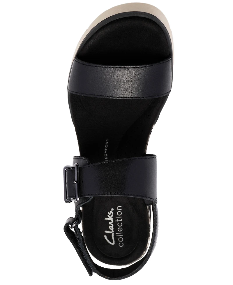 Clarks Women's Diaz Rose Wedge Round Toe Sandals