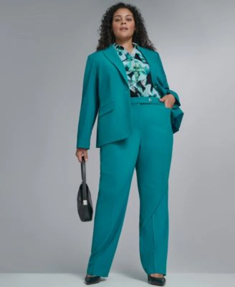 Calvin Klein Collarless 1 Button Jacket Modern Fit Pant