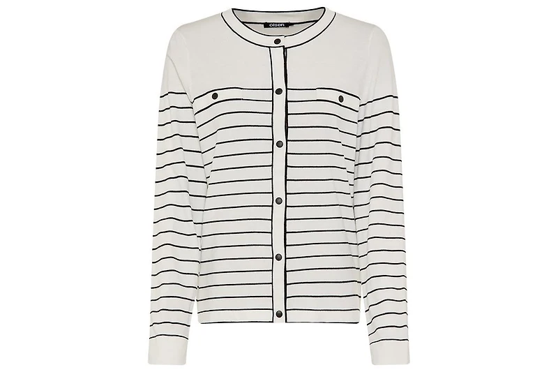 Olsen Women's Striped Cardigan