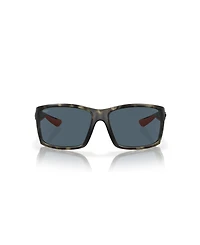 Costa Del Mar Men's Rectangle Reefton Polarized Sunglasses, 6S9007