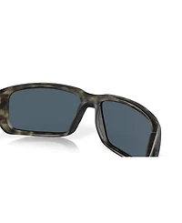 Costa Del Mar Men's Rectangle Fantail Polarized Sunglasses, 6S9006