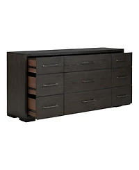 Ryder 35" Oak Veneer 9-Drawer Dresser