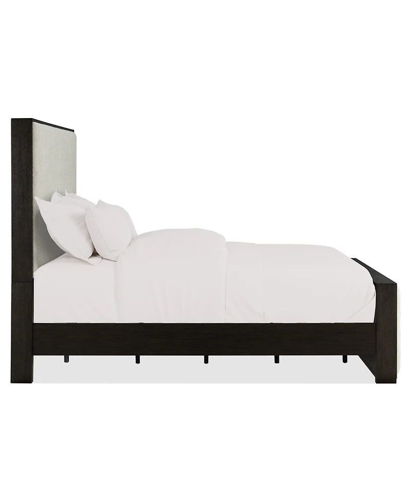 Ryder 63" Oak Veneer Upholstered King Bed