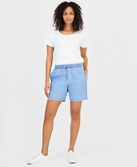 Style & Co Women's High Rise Pull-On Chambray Shorts, Macy's Exclusive