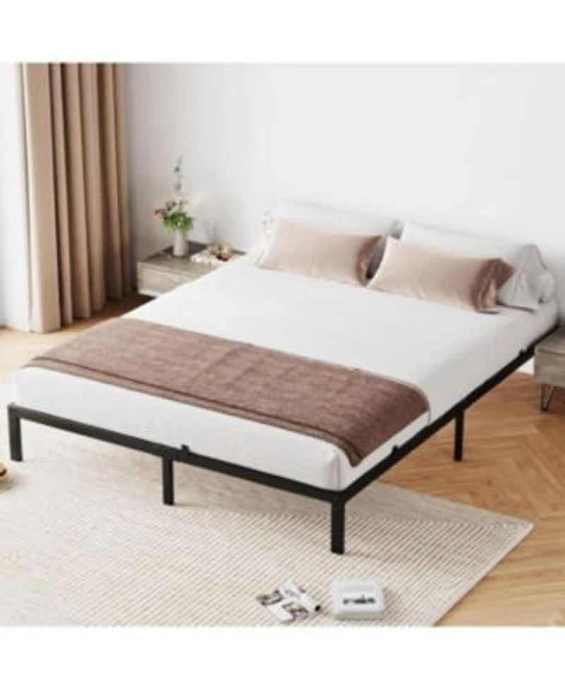 Gaomon 10 Inch Bed Frame Metal Platform Bed Frame With Ample Storage No Box Spring Needed Steel Slat Support Easy Assembly.