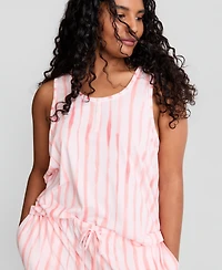 State of Day Women's Henley Tank & Shorts Pajama Set, Macy's Exclusive