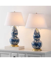 Safavieh Set of 2 Color Swirls Glass Table Lamp
