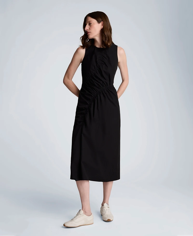 Kenneth Cole Women's A-Line Ruched Midi Dress