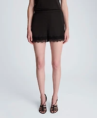 Kenneth Cole Women's Mid-Rise Lace Pull-On Shorts