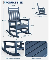 gaomon Poly Lumber Rocking Chair Outdoor Set of 4