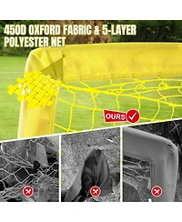 Joyaire 2 Set Pro-Grade Kids Backyard Soccer Goal, Tear-Resistant 5-Layer Polyester Net, Portable Pop Up Training Set