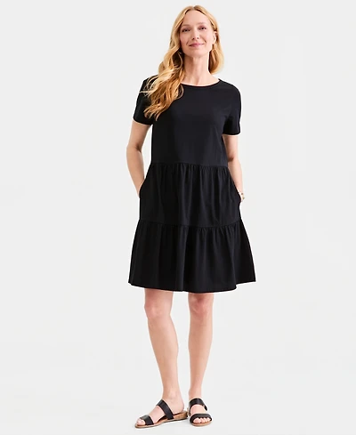 Style & Co Women's Knit Tiered Dress, Macy's Exclusive