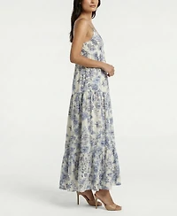 Taylor Women's Floral V-Neck A-Line Dress