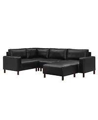 Streamdale Furniture Modern Luxury 5-Piece Modular Sectional Sofa with Ottoman