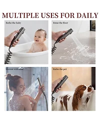 Lalahoo 3-Spray Rain Shower Faucet 2.5 Gpm & Handheld Combo Kit, 10.63 in. Rain Head
