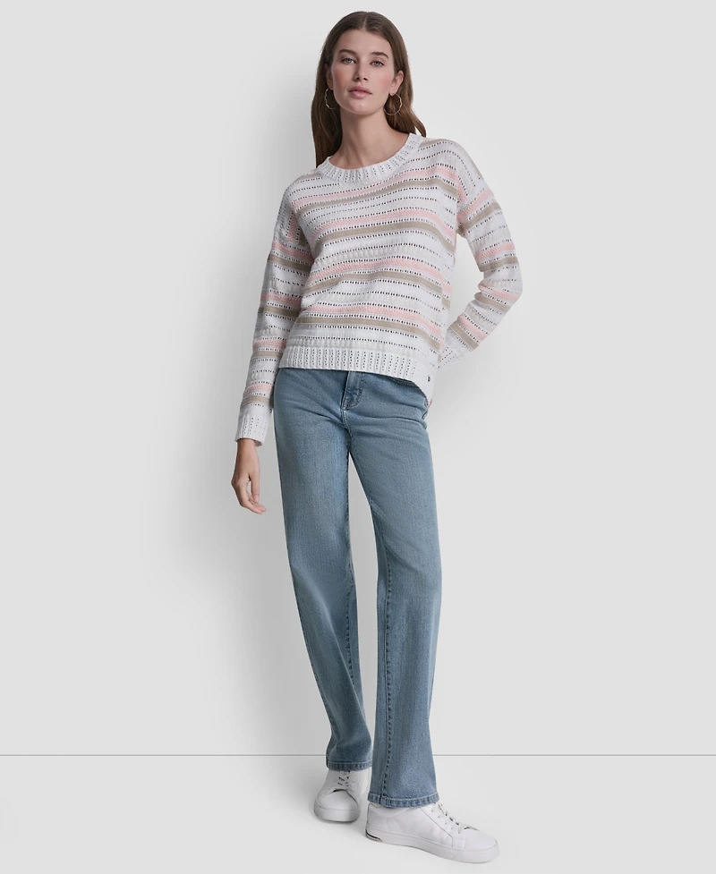Dkny Jeans Women's Long-Sleeve Crewneck Sweater