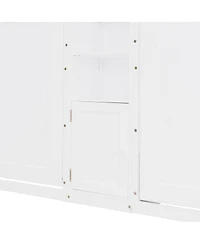 Streamdale Furniture Streamdale Dual Twin Wall Murphy Beds w/ Cabinets & Shelves