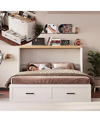 Streamdale Furniture Murphy Bed with Charging Station & Storage Drawer