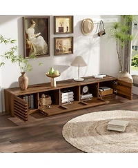 Streamdale Furniture 70" Modern Tv Stand for TVs up to 80" with Cable Management & Soft-Closing Hinges