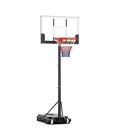 Slickblue 3.3-7 Feet Portable Adjustable Outdoor Kids Basketball Hoop Goal