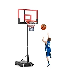 Slickblue 3.3-7 Feet Portable Adjustable Outdoor Kids Basketball Hoop Goal
