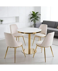 Streamdale Furniture Streamdale 31.5" Mid-Century Modern Pedestal Table - Dining/Coffee Table for 4-6, Mdf