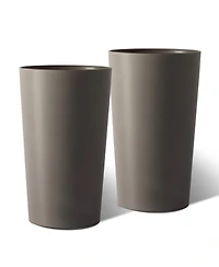 Streamdale Furniture 2 Pack 21.7" Tall Square Planters for Indoor/Outdoor Plants