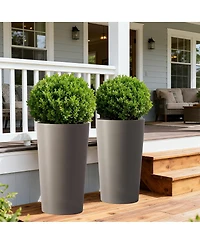 Streamdale Furniture 2 Pack 21.7" Tall Square Planters for Indoor/Outdoor Plants