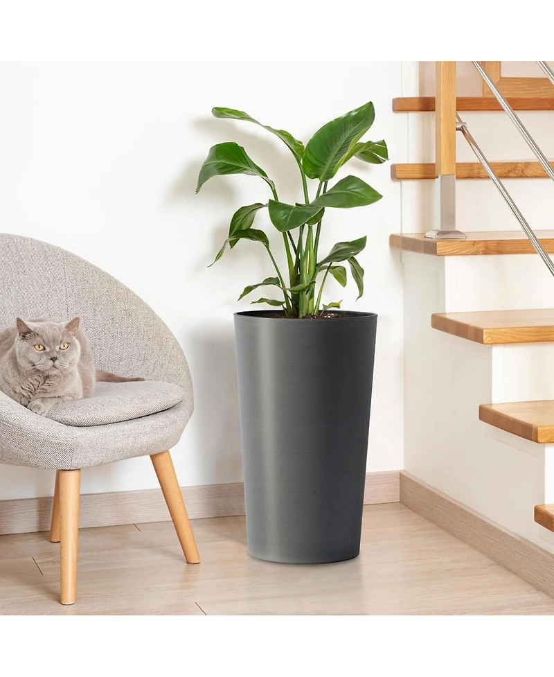 Streamdale Furniture 2 Pack 21.7" Tall Square Planters for Outdoor Plants