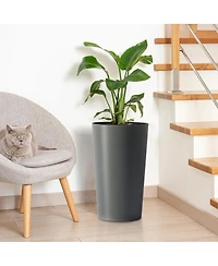 Streamdale Furniture 2 Pack 21.7" Tall Square Planters for Outdoor Plants