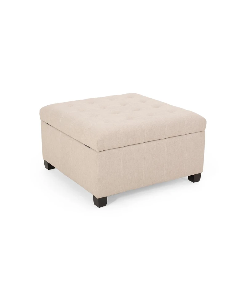 Streamdale Furniture Upholstered Tufted Fabric Storage Ottoman