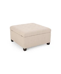 Streamdale Furniture Upholstered Tufted Fabric Storage Ottoman