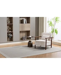 Streamdale Furniture Storage Chair, Wood Frame Mid Century Modern Accent Chair