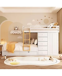 Streamdale Furniture Bunk Bed with Drawers & Wardrobe.