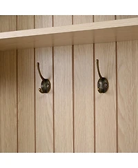 Streamdale Furniture Farmhouse Arched Hall Tree Bench with Hooks, Coat Rack & Shoe Organizer