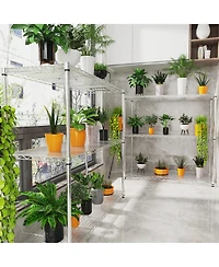 Rainsken 3 Tier Wire Shelving Unit, Heavy Duty Metal Rack, Adjustable Shelves Organizer Rack with Shelf Liners, 1050 Lbs Capacity for Garage