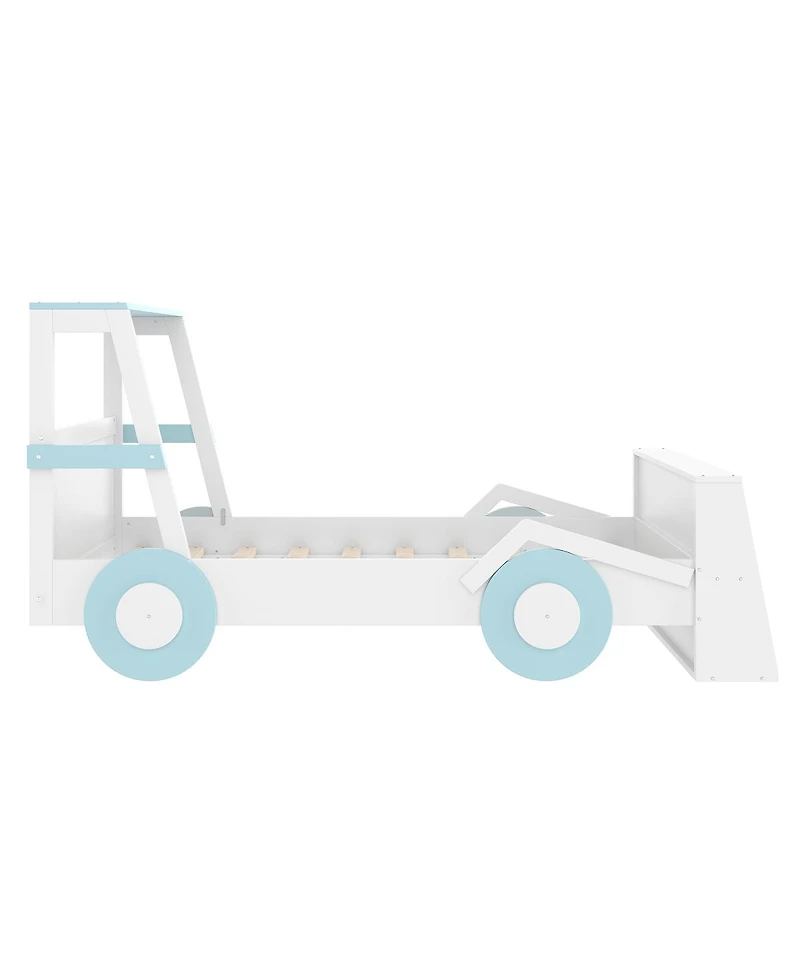 Streamdale Furniture Twin Size Car Bed with Storage Shelves, Cute Car-Shape