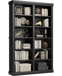 gaomon 74.5" Tall Double Wide Bookshelf 6-Tier Freestanding Bookcase with 12 Cubbies, Extra-Large Storage Shelf for Living Room, Home Office.