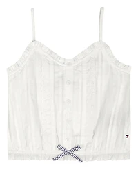 Tommy Hilfiger Girls' 7-16 Ruffle Trim Lace Cami Top