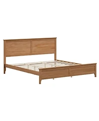 Streamdale Furniture Modern Solid Wood King Size Platform Bed with Slats Support, No Box Spring Needed, Seadrift