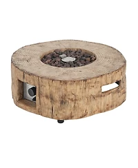 Streamdale Furniture Patio Propane Fire Pit, 30,000 Btu, Wood Pattern