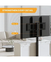 Gaomon Entertainment Center with Mount: Tv Stand Features 6 Drawers, Height-Adjustable Mount for 32/45/55/65/75/80 Inch TVs