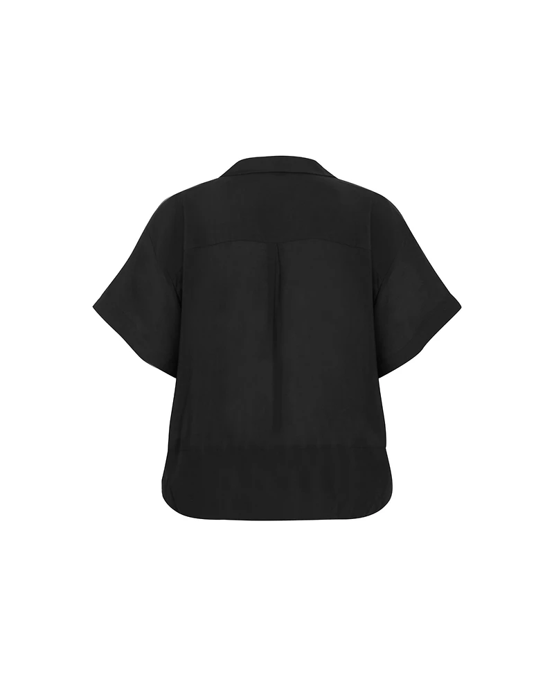 City Chic Women's Kalea Tie Front Shirt