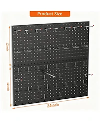 Yigii Modular Steel Pegboard Tool Organizer, 2 Panels, 68 Hooks, Space & Time Saver