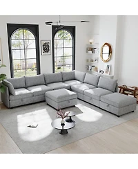 Streamdale Furniture Modular Sectional Sofa with Storage and Sleeper Functionality