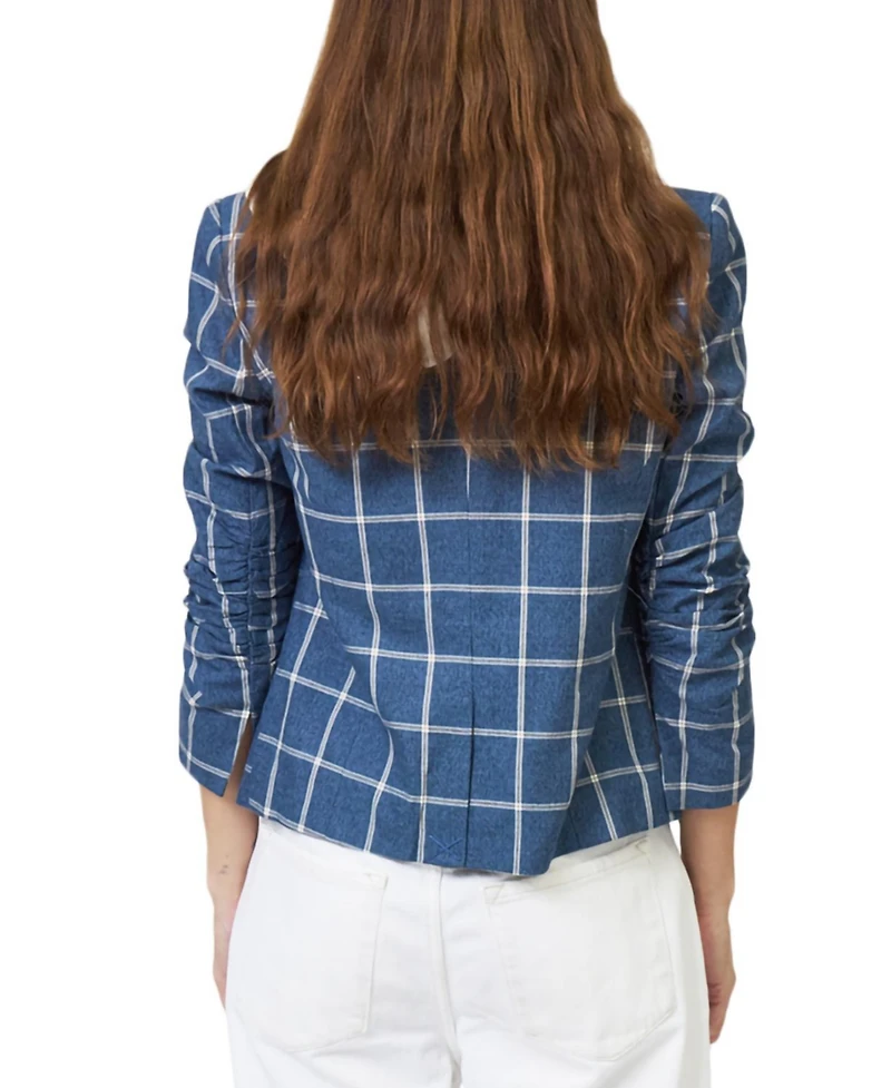 Central Park West Women's Nevada Windowpane Dickey Jacket
