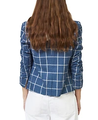 Central Park West Women's Nevada Windowpane Dickey Jacket