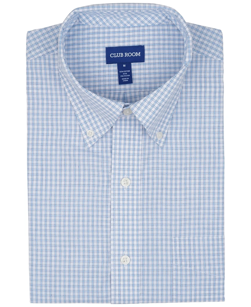 Club Room Men's Plaid Regular Fit Dress Shirt, Macy's Exclusive