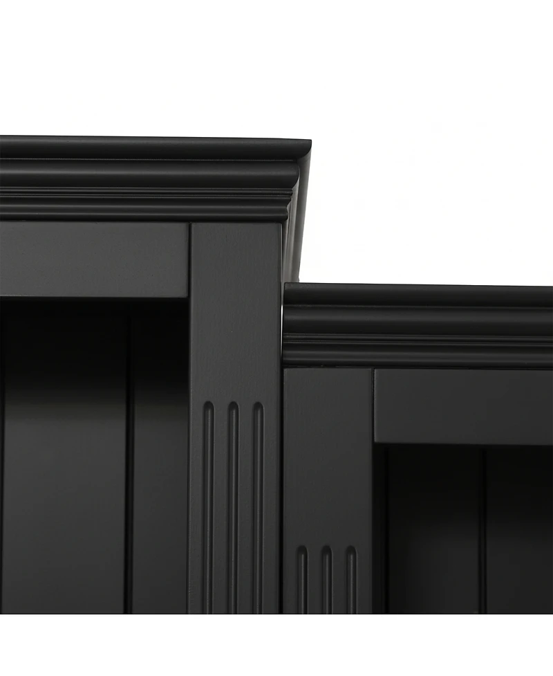 Streamdale Furniture 78.75" 3-Pc Bookcase w/ 5-Color Led Light, Retro Style